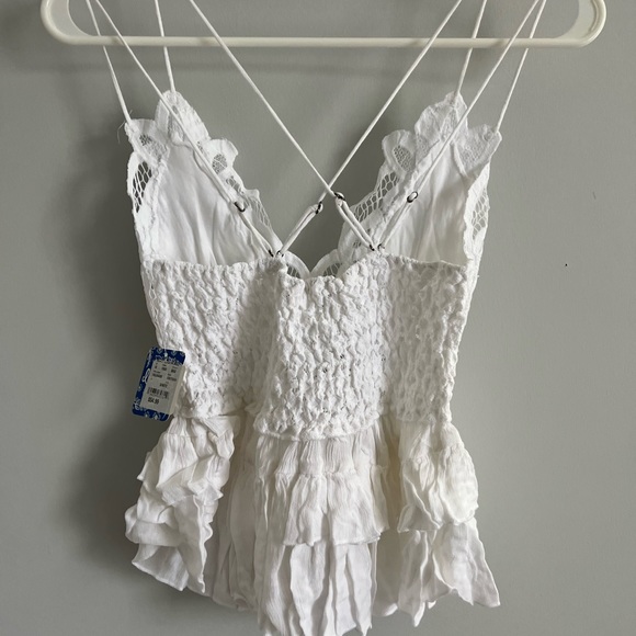 🌟LAST ONE! FREE PEOPLE ADELLA CAMI TANK-White Color-Size Medium - Picture 14 of 16